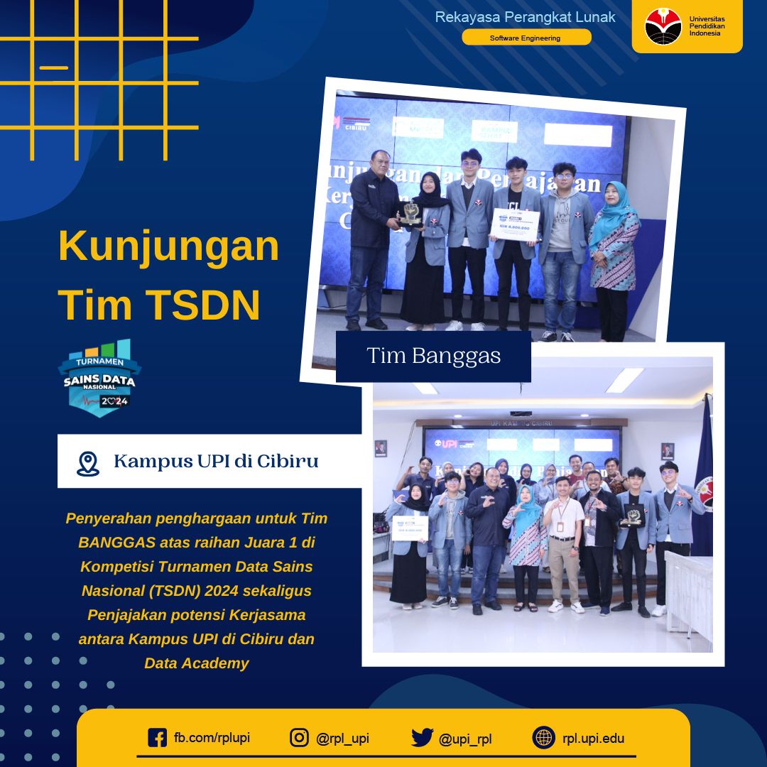 Kunjungan Tim Koordinator Turnamen Sains Data Nasional (TSDN) 2024